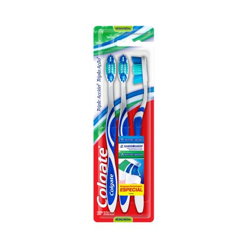 Cepillo Dental Colgate Triple Acción Medio 3u