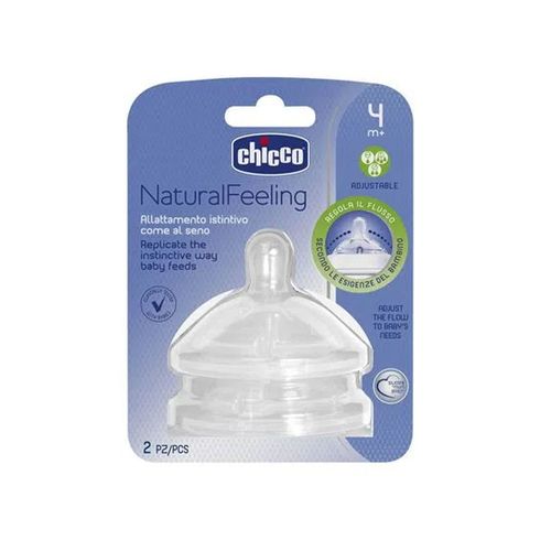 Tetinas Natural Feeling Flujo Ajustable +4M 2u