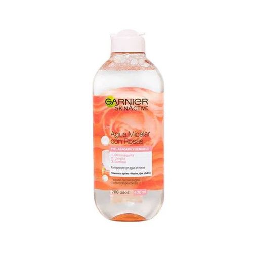 Agua Micelar Con Agua de Rosas Skin Active 400ml