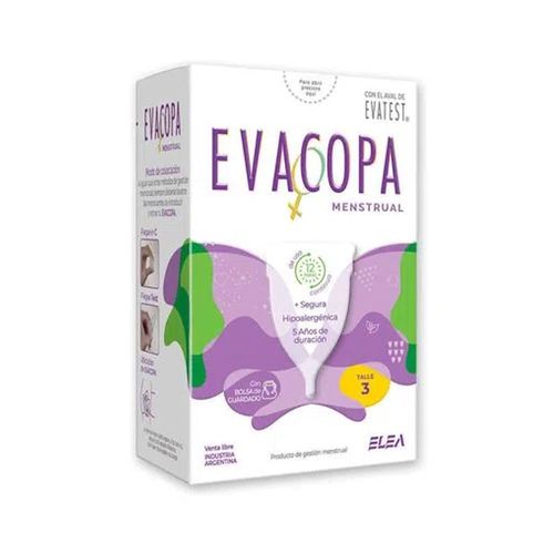Evacopa  Copa Menstrual Hipoalergénica Talle 3