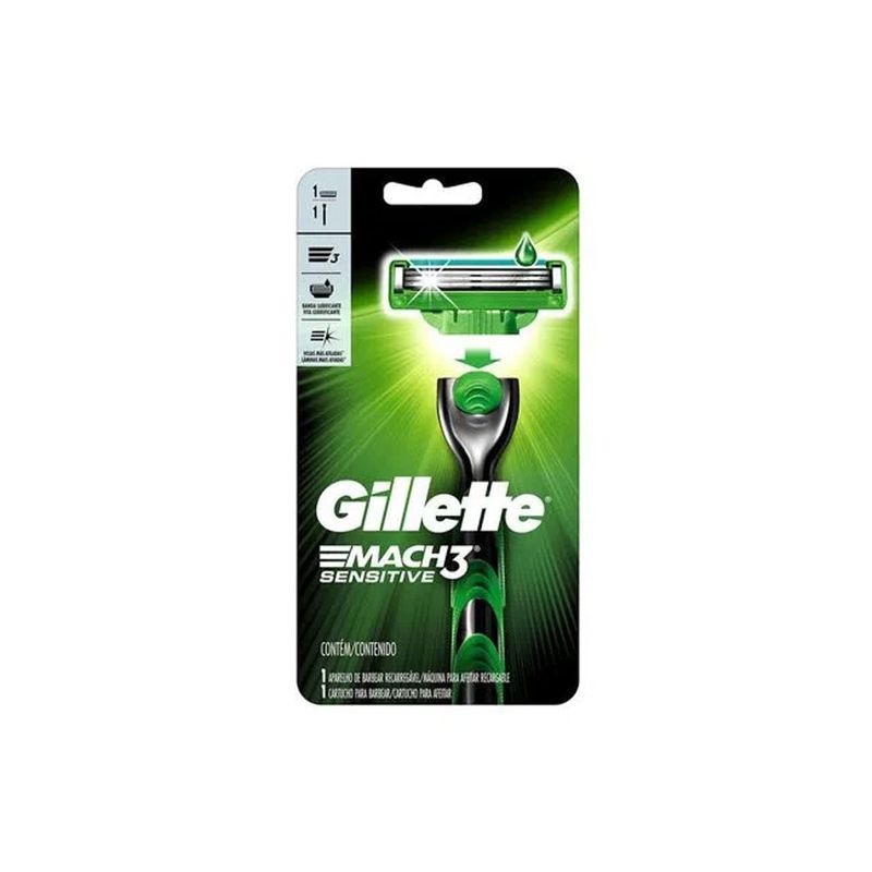 Máquina de Afeitar Gillette Mach3 Sensitive Aloe Vera 1 Unidades, Productos