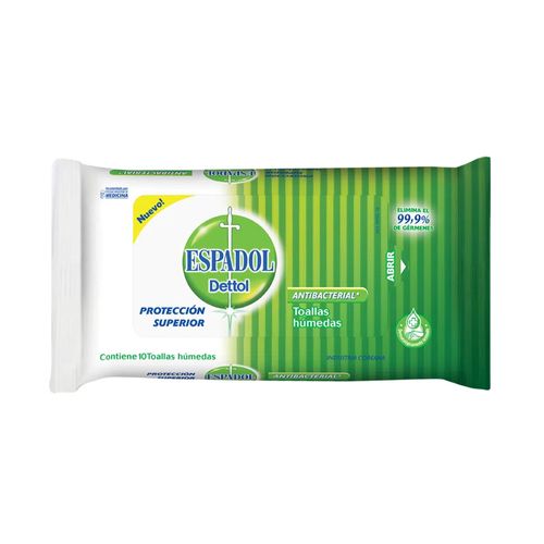 Toallas Húmedas Antibacteriales Dettol 10u
