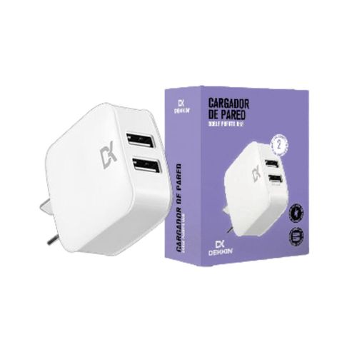 Cargador De Pared Doble Puerto Usb