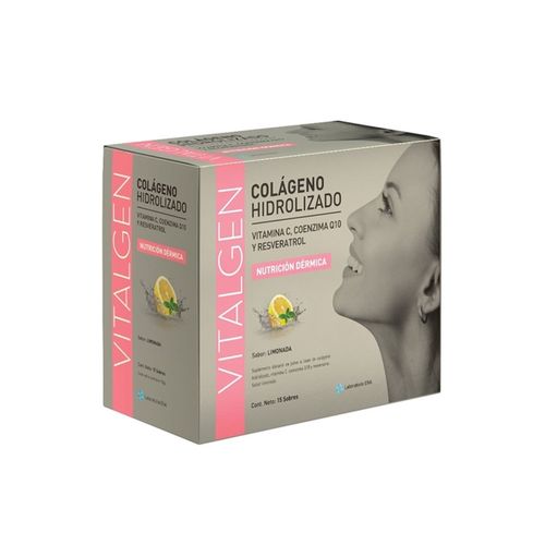 Colágeno Hidrolizado Nutrición Dérmica Sabor Linomada 15 Sobres