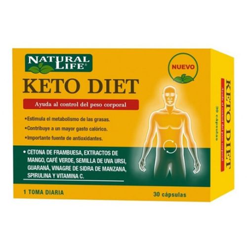 Keto Diet Suplemento Dietario Control Peso Corporal Natural Life 30 Cápsulas