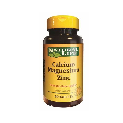 Suplemento Dietario Calcium Magnesium Zinc Natural Life 60 Tabletas