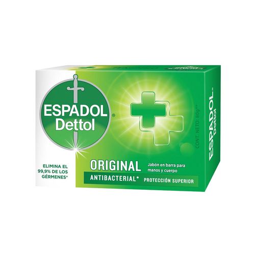 Jabón En Barra Espaldo Dettol Antibacterial Original 80gr