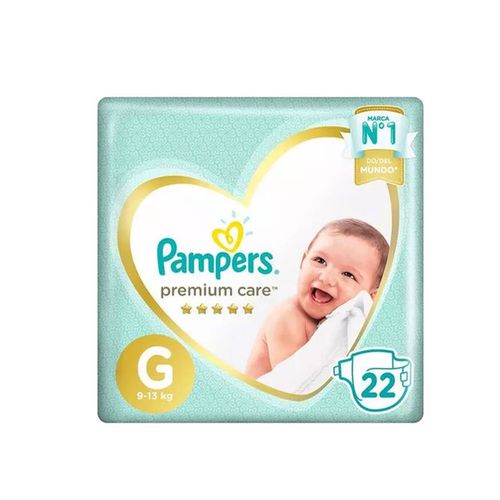 Pañales Pampers Premium Care Talle G 22u