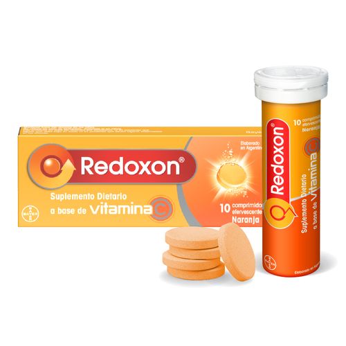 Redoxon Suplemento Dietario A Base De Vitamina C 1g x 10 Comprimidos Efervescentes Sabor Naranja
