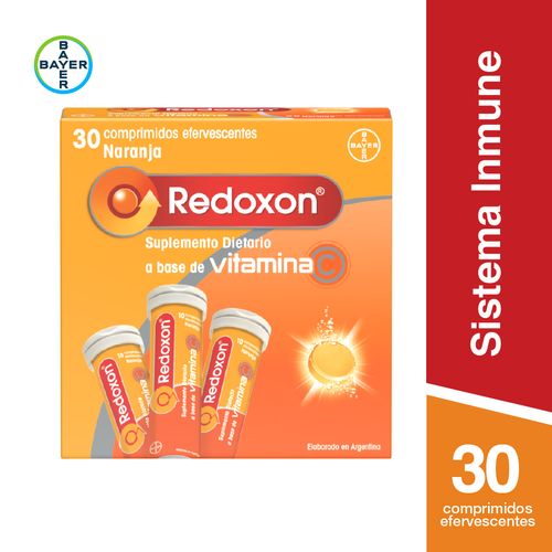 Redoxon Suplemento Dietario A Base De Vitamina C 1g x 30 Comprimidos Efervescentes Sabor Naranja
