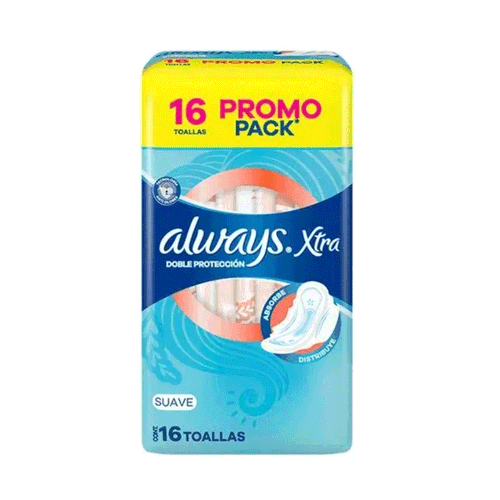 Toallas Femeninas Always Xtra Doble Protección 16 u