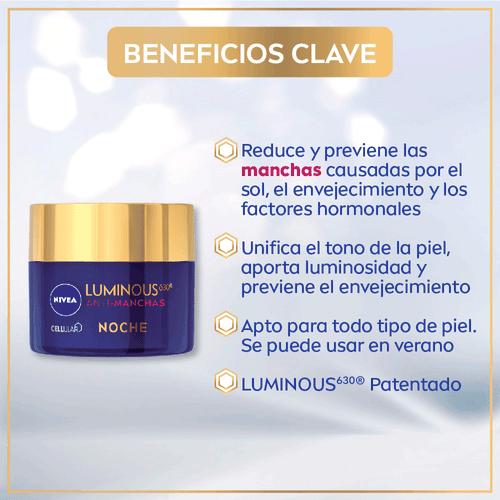 Crema De Noche Luminous 630 Anti-Manchas Reparadora Nivea 50ml
