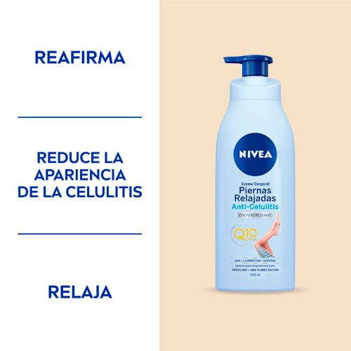 Crema Anticelulitis Q10 Piernas Relajadas Nivea 400ml