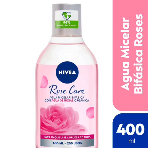 Agua Micelar Bifásica Rose Care Nivea 400ml
