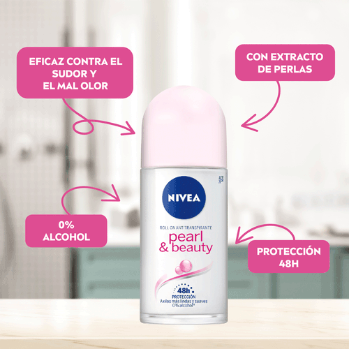 Antitranspirante Roll-On Pearl & Beauty Nivea 50ml