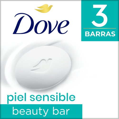 Jabón en Barra Piel Sensible Dove 3x 90g