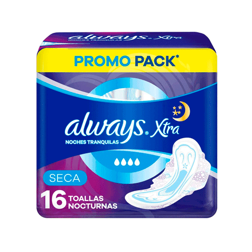 Toallas Femeninas Always Xtra Triple Proteccion Noches Secas 16u