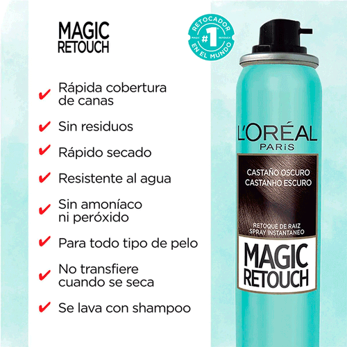Magic Retouch Castaño Oscuro Loreal 75ml