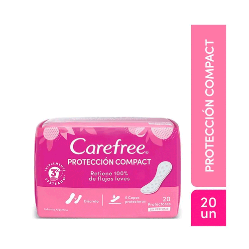Protectores Diarios Carefree Protección Compact 20u