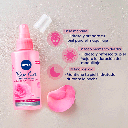 Mist Facial Refrescante Rose Care Nivea 150ml