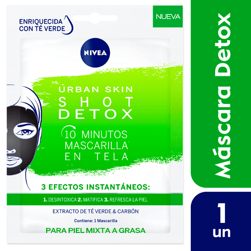 Mascarilla En Tela Urban Skin Shot Detox Nivea