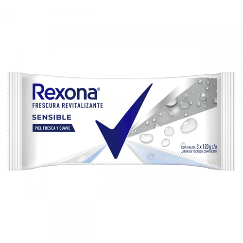 Jabón De Tocador Rexona Sensible 3 x 120g