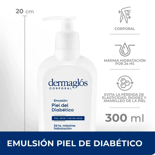 Emulsión Piel Del Diabético Dermaglos 300ml