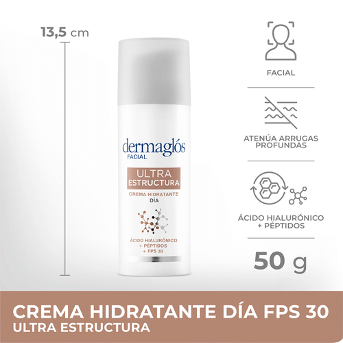Crema De Día Ultra Estructura FPS30 Dermaglos 50g