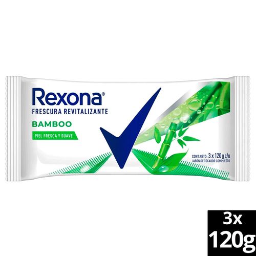 Jabón De Tocador Rexona Bamboo 3 x 120g