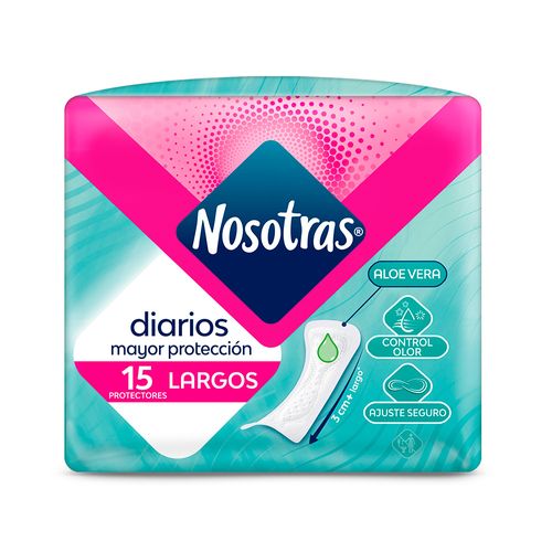 Protectores Diarios Nosotras Largos 15u
