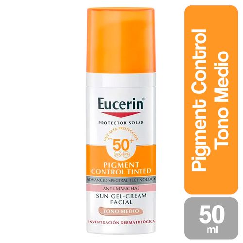 Protector Solar FPS 50 Sun Face Pigment Control Tono Medio Eucerin 50ml