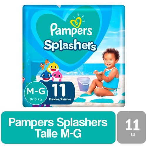 Pañales Pampers Splashers Talle M-G 11u