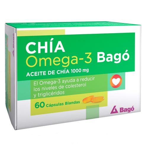 Aceite de Chía 1000 Mg Bagó 60 Cápsulas Blandas