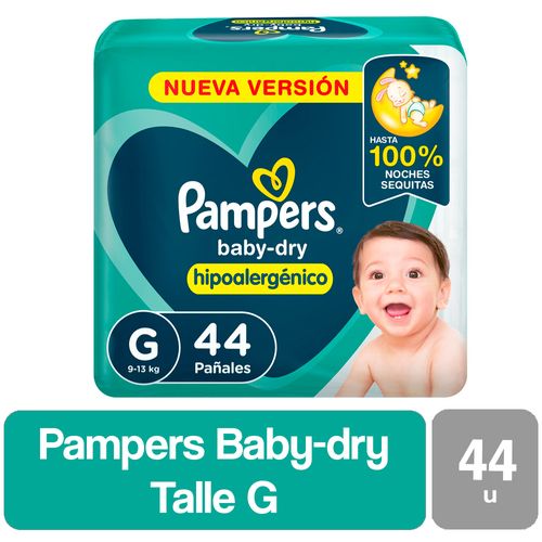 Pañales Pampers Baby-dry G 44 u