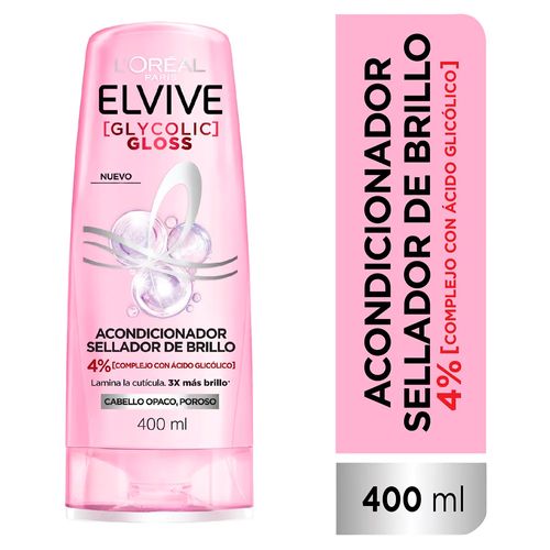 Acondicionador Sellador de Brillo Elvive Glycolic Gloss 400ml