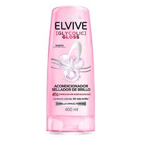 Acondicionador Sellador de Brillo Elvive Glycolic Gloss 400ml