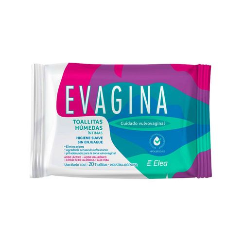 Toallitas Húmedas Íntimas Evagina 20u