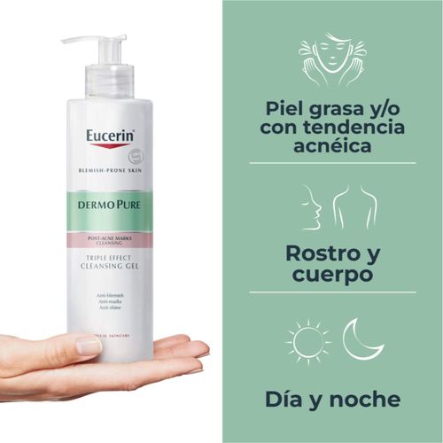 Gel Limpiador DermoPure Anti-manchas Post-Acne Eucerin 400ml