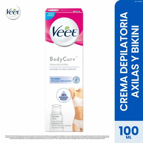 Crema Depilatoria Axila Y Area De Bikini Budy Curve Veet 1u