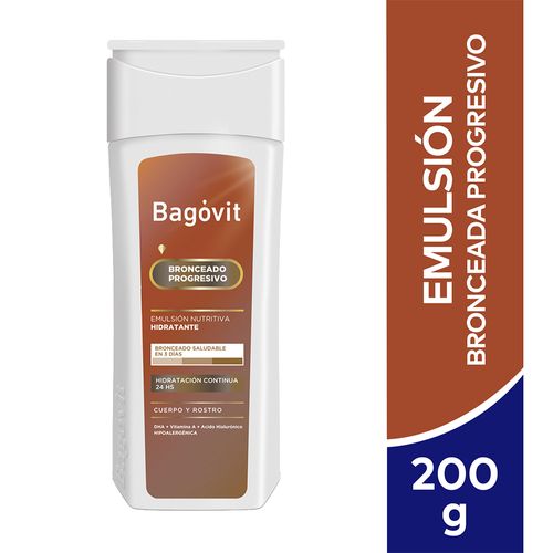 Emulsión Bronceado Progresivo Bagovit 200g