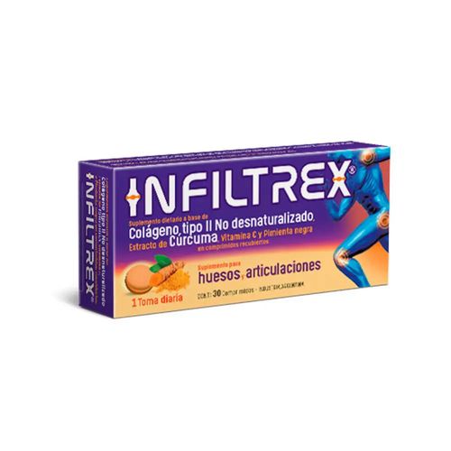 Colágeno Suplemento Dietario Para Huesos Y Articulaciones Infiltrex Elea 30 Comprimidos