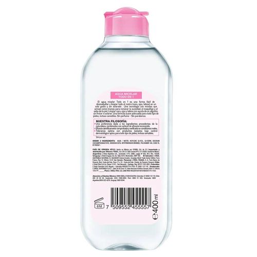 Agua Micelar Garnier Skin Active Loreal 400ml