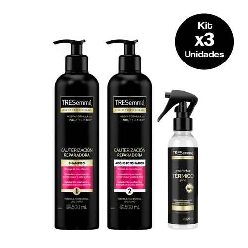 Kit Tresemmé Cauterización Reparadora + Protector Térmico