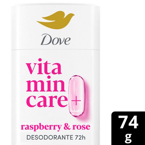 Desodorante Femenino Dove Vitamin Care+ Raspberry & Rose 74g