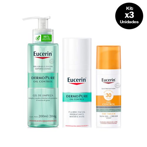 Combo Eucerin Anti-Brillo Piel Grasa FPS30
