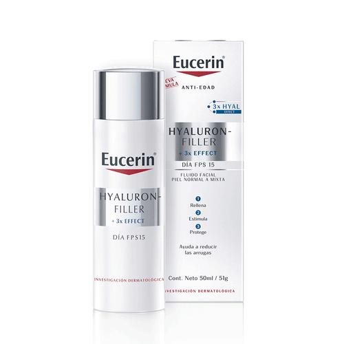 Crema Facial Hyaluron-Filler + 3x Effect Día Piel Normal a Mixta FPS15 Eucerin 50ml