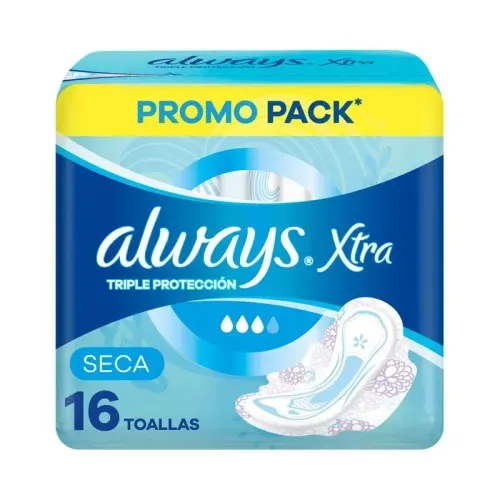 Toallas Femeninas Xtra Triple Protección Always 16u