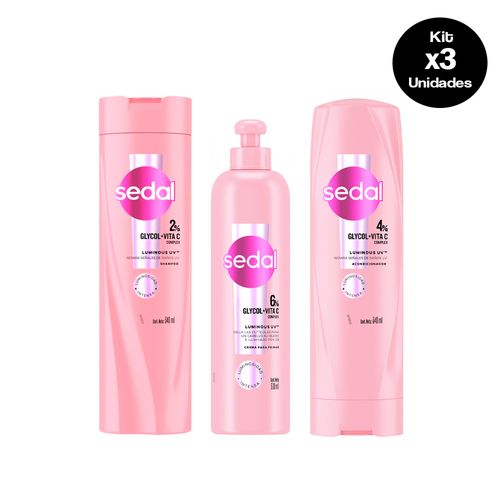 Combo Sedal Luminous UV Shampoo + Acondicionador + Crema Para Peinar