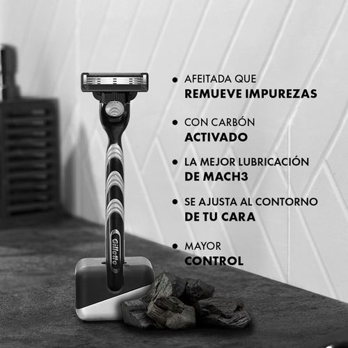 Repuestos para Máquina de Afeitar Mach3 Carbono Gillette 4u