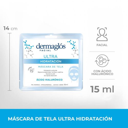 Mascara de Tela Ultra Hidratación Dermaglós Facial 1u